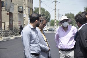 بازدید اعضای شورای اسلامی شهر ملارد از پروژه های آسفالت و جدولگذاری درحال اجرا توسط شهرداری ملارد